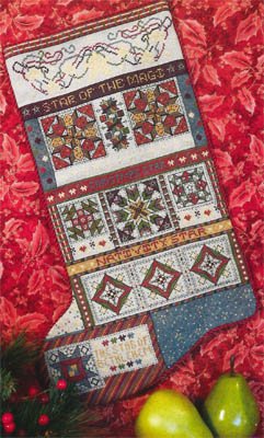 Christmas Stars Quilt Stocking 