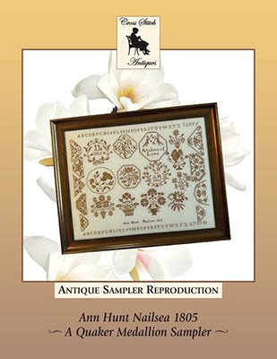 Ann Hunt Nailsea 1805 A Quaker Medallion Sampler