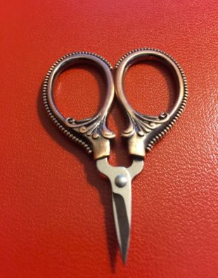 Mini Embroidery Scissors Antique Copper