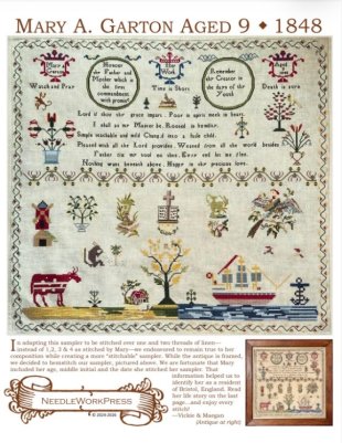 Mary A Garton Aged Nine 1848