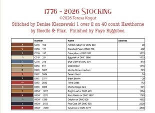 1776-2026 Stocking 1776-2026 Stocking