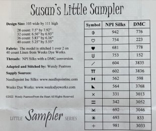 Susan's Little Sampler