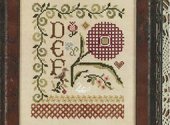 Floral Alphabet Sampling DEF