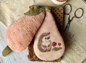 Velvet Pink Pear Needle Book